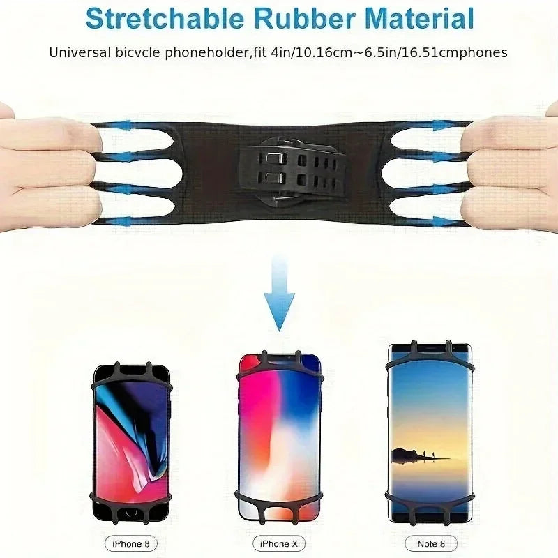 Soporte giratorio de silicona para teléfono móvil, accesorio de seguridad para bicicleta y motocicleta, 360