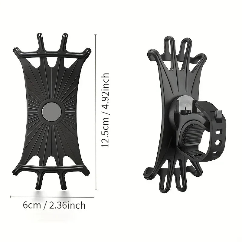 Soporte giratorio de silicona para teléfono móvil, accesorio de seguridad para bicicleta y motocicleta, 360